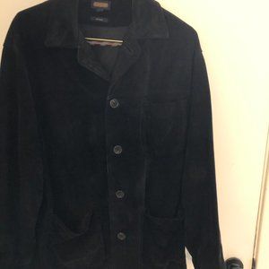 Coach Black 100% Suede Bomber Jacket L